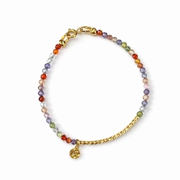 Inspirations DIY armbånd med små perler og vedhæng