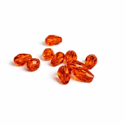 4 stk. Mørk orange glasdråber