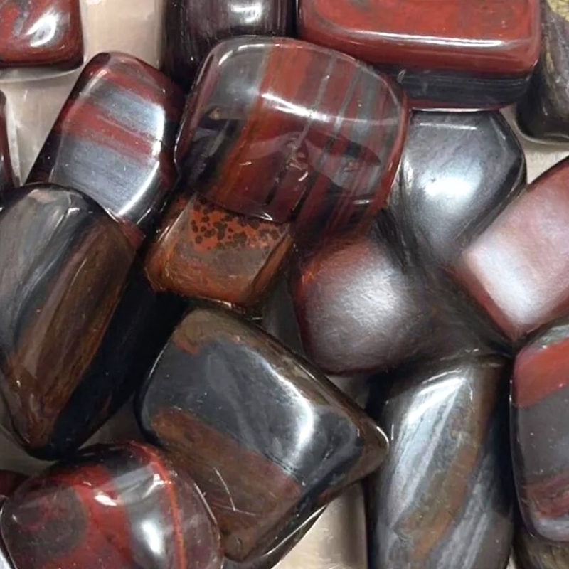 tigerjern lykkesten rød brun