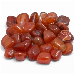 Rød agat lykkesten til Jomfru