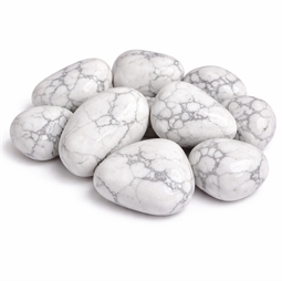 Howlit hvid lommesten