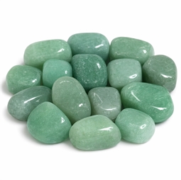 grøn aventurin lommesten poleret