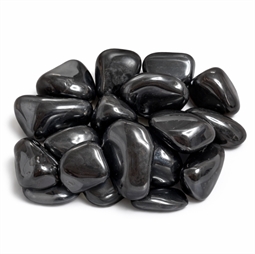 hæmatit lommesten poleret sølvgrå