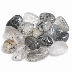 turmalin kvarts lommesten med sorte nåle