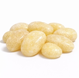 calcit gul lommesten poleret