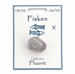 fluorit lykkesten fisken stjernetegn kort