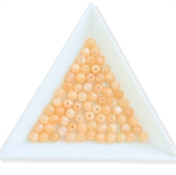 15 stk. 4 mm peach moonstone perler