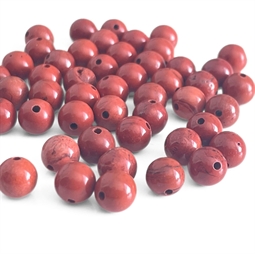 Rød jaspis perler 6 mm – 50 stk. til smykkefremstilling