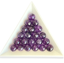 10 stk. 8 mm Ametyst facet perler