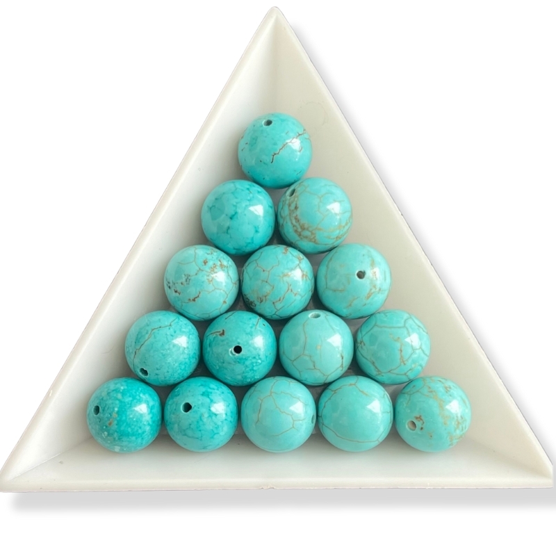 turkis runde magnesitperler