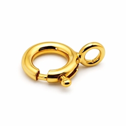 8 mm smykkelås i forgyldt sterling sølv