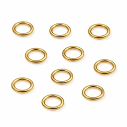 lukkede ringe i forgyldt sterling sølv