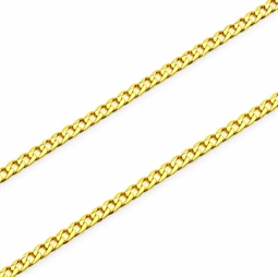 Panzerkæde, 2,9 mm bred, Forgyldt Sterling sølv
