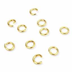 5,5 mm åbne øskner forgyldt sølv