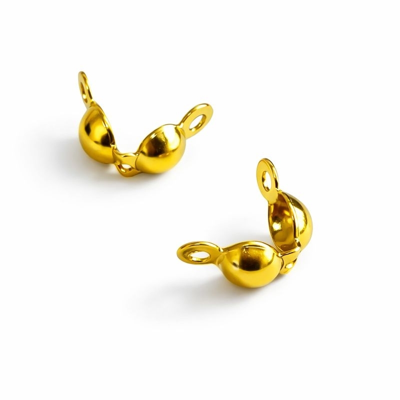 Knudeskjuler, forgyldt sterling sølv, 2 stk.