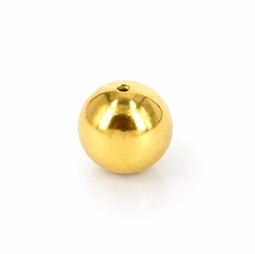 Forgyldt Perle 12 mm