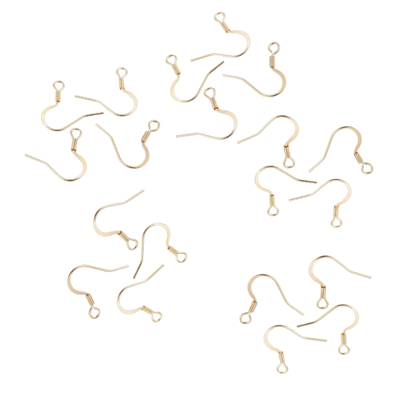 10 par Ørekroge / øreringe med spiral og øje 