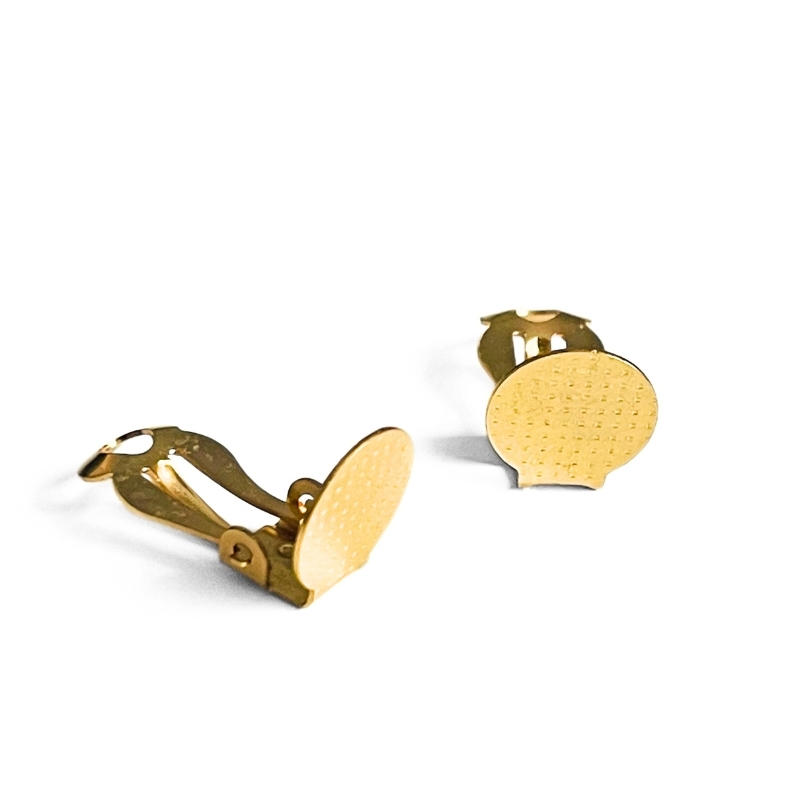 Klips øreringe med plade