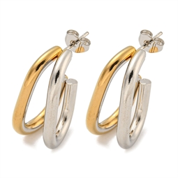 Dobbeltøreringe "Guld og Sølv"