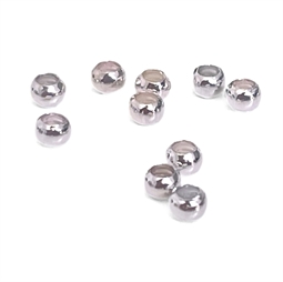 Stopperperler i forsølvet metal – wireklemmer med 1,2 mm hul