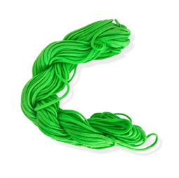 Neongrøn polyester knyttesnor 2 mm – 16 meter