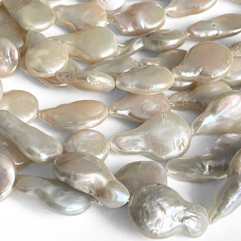 rustikke keshi perler barok form