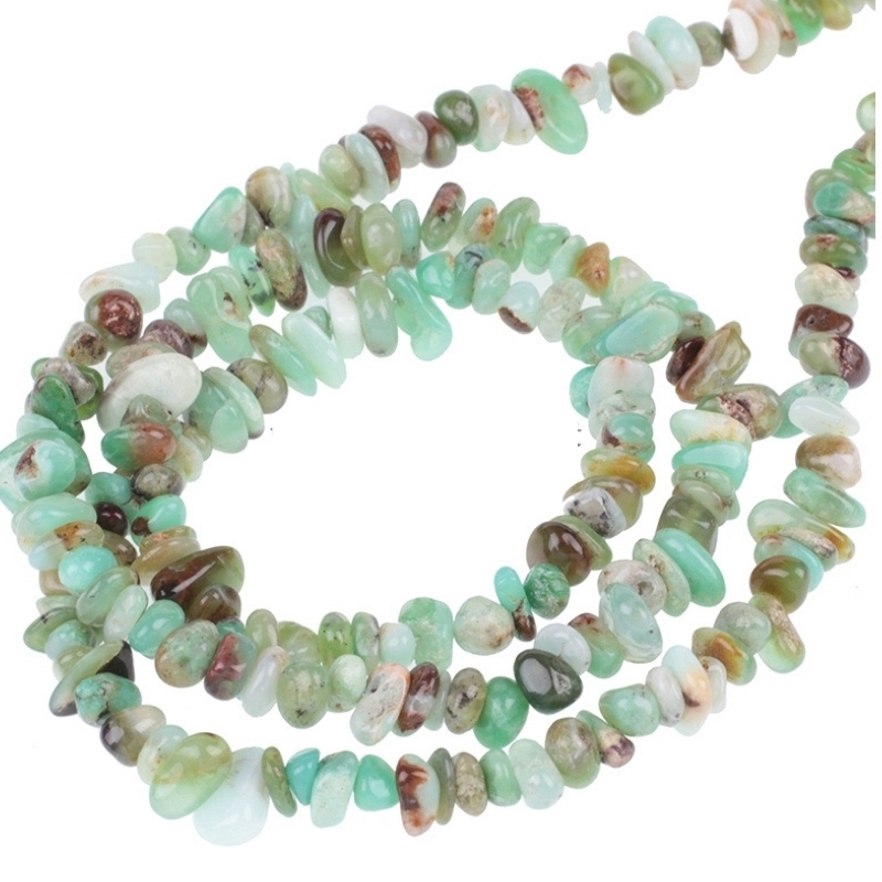 Chrysoprase, splitter/ chips - Hel streng