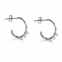 Åben creoler med banket mønster og 3 øjer