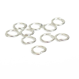 925 Sterling sølv Øsken / Åben ring, 0,6 x 4,0 mm, 10 stk.