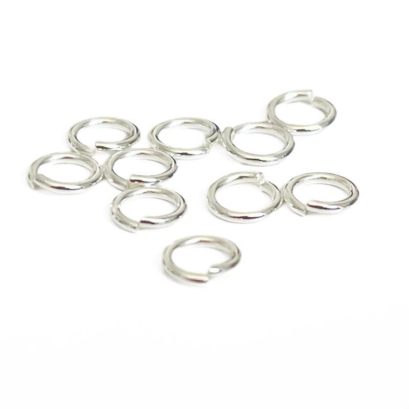 925 Sterling sølv Øsken / Åben ring, 0,6 x 4,0 mm, 10 stk.