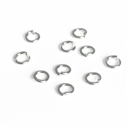 925 Sterling sølv Øsken / åben ring, 0,8 x 4mm, 10 stk. 