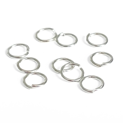 925 Sterling sølv Øsken / åben ring, 0,8 x 6 mm, 10 stk.