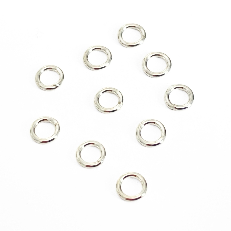 925 Sterling sølv Øsken / Lukket ring 0,8 x 4  mm, 10 stk.