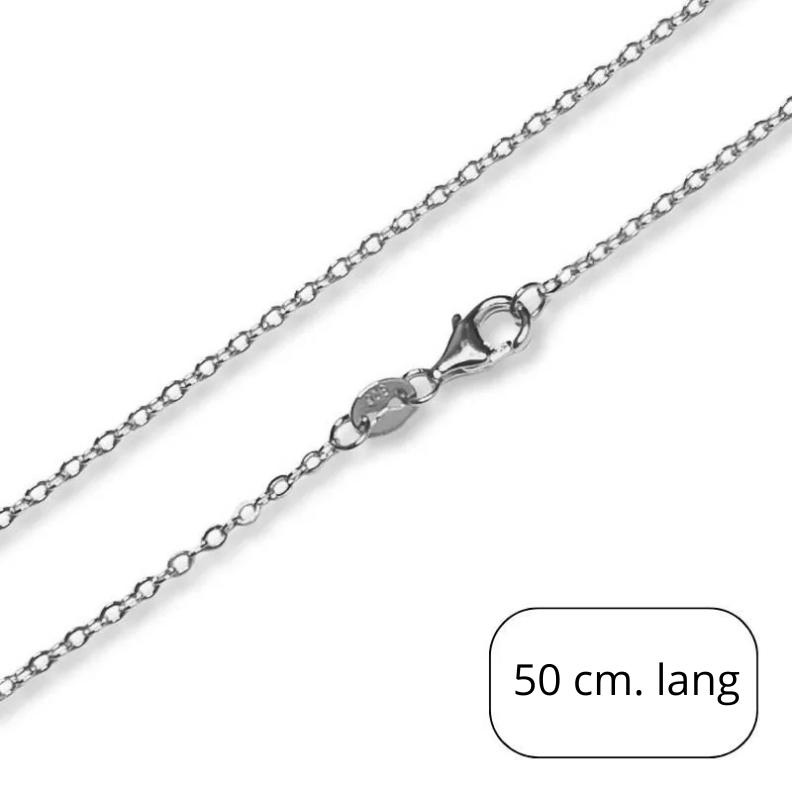 925 Sterling sølv Flad anker halskæde 50 cm. lang