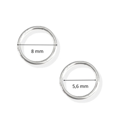 925 Sterling sølv Øsken / Lukket ring 1,2 x 8  mm, 2 stk.