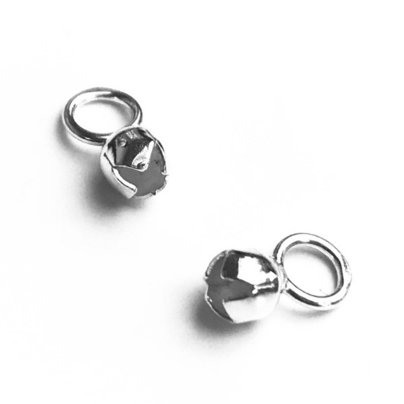 925 Sterling sølv Endedupper / knudeskjulere, 2 stk.