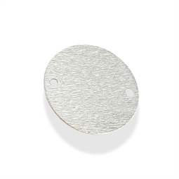 925 Sterling sølv Børstet Sølv mønt m/2 huller, 15 mm