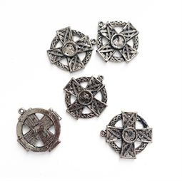 keltisk kors rund antik sølv