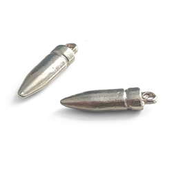 2 stk. Bullet Vedhæng, 18x5 mm 