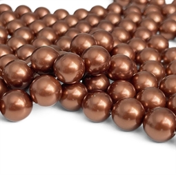 10 mm South Sea Shell perler brune – Hel streng