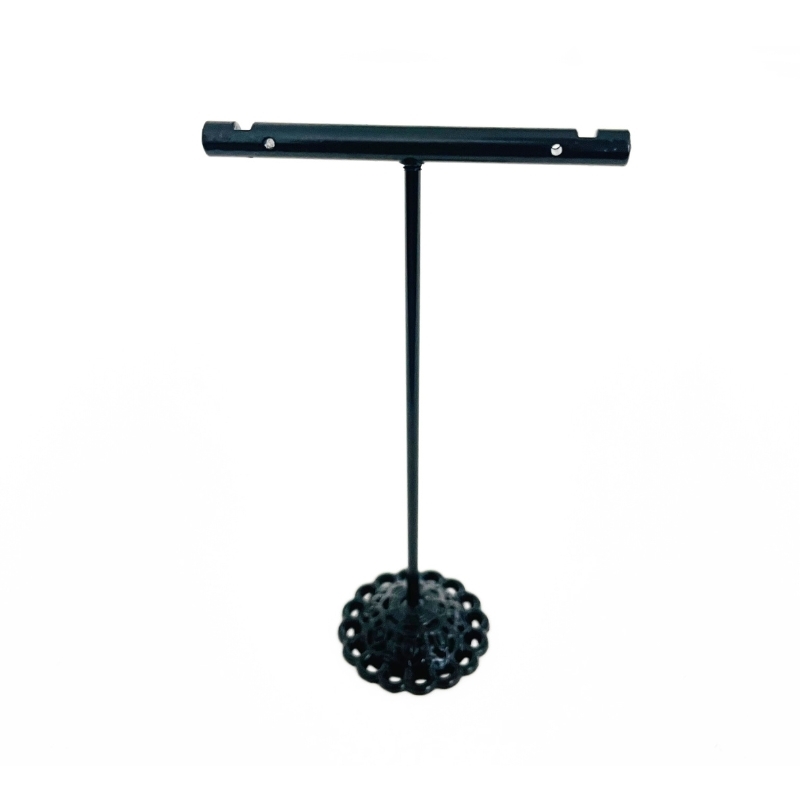 9 cm Metalsmykkestativ T-model Sort
