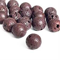 brune lavaperler 8 mm