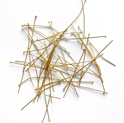 ca. 100 stk. Perlestave med flad hoved 0,7 x 50 mm