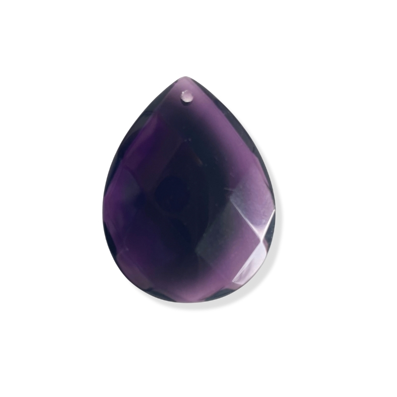 40 mm Glasvedhæng Dråbeformet Facet