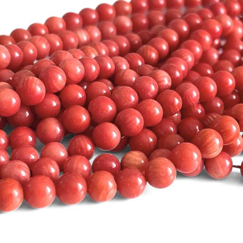 6 mm Koral perler - Hel streng