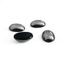 Hæmatit cabochon 10x14 mm – 4 stk