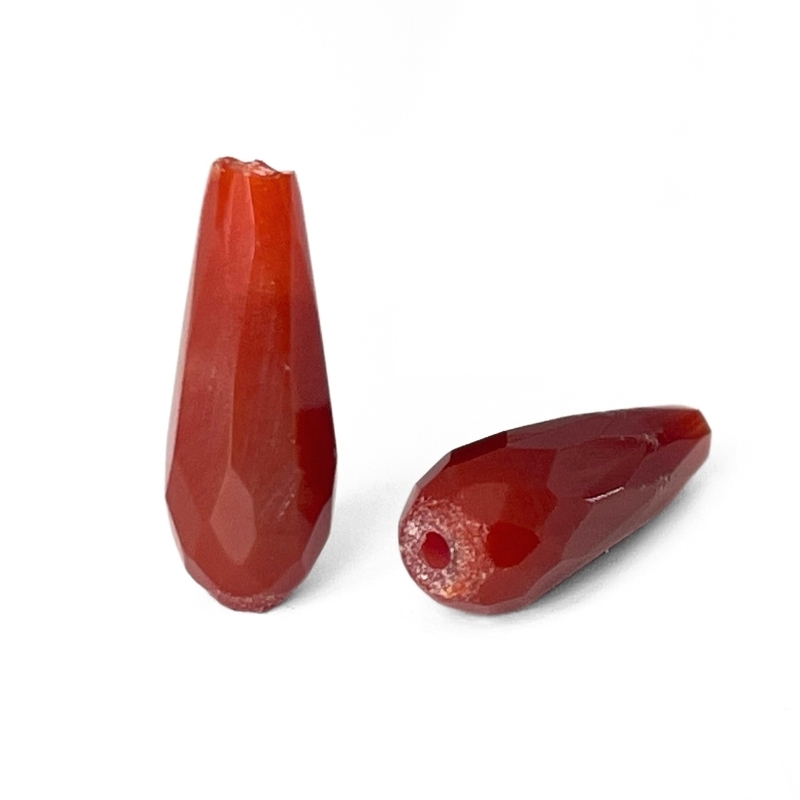 Karneol dråbeformet perler