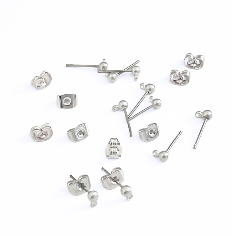 10 par Ørestikker med kugle og ring