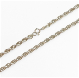 Snoet kæde, 3 mm tyk, 45 cm lang