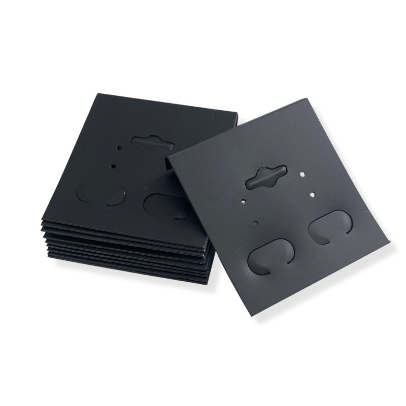  10 stk. Display / Kort til øreringe Sort 50x50 mm